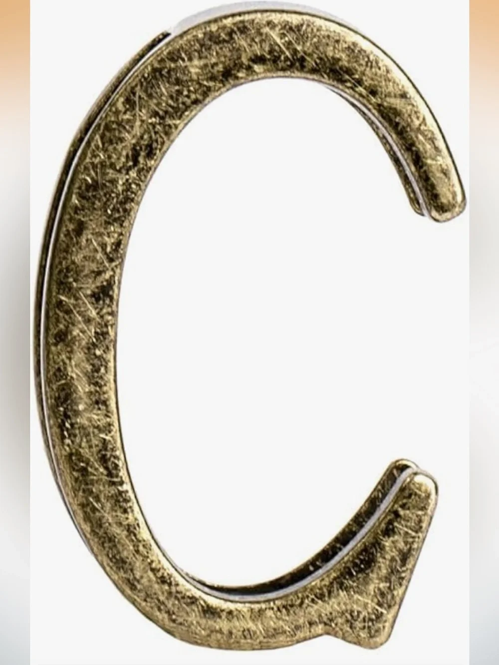 Bronze Letter C Monogram Belt Loop Keeper Western Accessory 🤎🔤 - NWT
